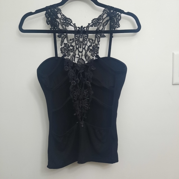 Y2K lace open back tank top - Picture 3 of 8